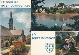 F29-083 LA FORÊT FOUESNANT EN 3 VUES - EGLISE ET VUE GENERALE - La Forêt-Fouesnant