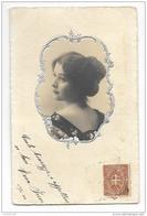 DONNA PRIMO PIANO IN CORNICE 1901  - VIAGGIATA FP - Vrouwen