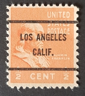 1939-1939, Presidential Issue, Los Angeles, California, Preoblitere, Precancel,United States Of America, USA - Voorafgestempeld