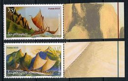 POLYNESIE 2013 N° 1042/1043 ** Neufs  MNH Superbes Transports Pirogues Mer Bateaux Boats Peintures Paintings - Nuevos