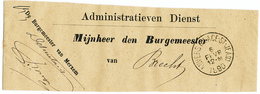 753/28 - Bande IMPRIMEE En FRANCHISE - De Burgemeester Van MERXEM 1890 Vers BRECHT - Franchise