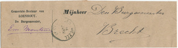 765/28 - Bande IMPRIMEE En FRANCHISE - De Burgemeester Van LOENHOUT Via WUESTWEZEL 1890 Vers BRECHT - Franchise