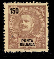 ! ! Ponta Delgada - 1897 D. Carlos 150 R - Af. 23 - No Gum - Ponta Delgada