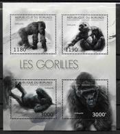 BURUNDI Feuillet  N° 1770/73  * *  ( Cote 19e )  Gorilles - Gorilla's