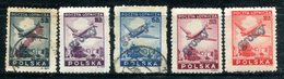 POLOGNE - Poste Aérienne Y&T 10 à 15 (sauf 14) Surchargés GROSZY - Used Stamps
