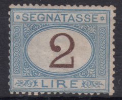 Italy 1870 Porto Segnatasse Sassone#12 Mi#12, 2 Lire, Mint Hinged - Taxe