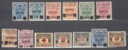 Yugoslavia Kingdom SHS, 1919 Issues For Bosnia Porto Mi#14-26 Mint Hinged, Some Overprint Errors - Neufs