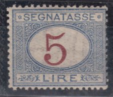 Italy 1903 Porto Segnatasse Sassone#30 Mi#20, 5 Lire, Mint Hinged - Portomarken