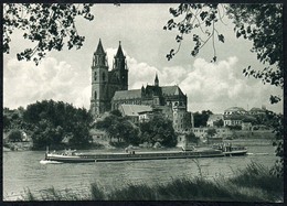 C3412 - TOP Magdeburg Schifffahrt Elbeschifffahrt Schlepper - Willy Klautzsch - Aus Dem Kalender 1958 - Tugboats