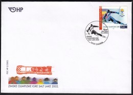 Croatia Zagreb 2002 / Olympic Games Salt Lake City / Alpine Skiing / Bobsleigh / Croatia Bob Four / FDC - Hiver 2002: Salt Lake City