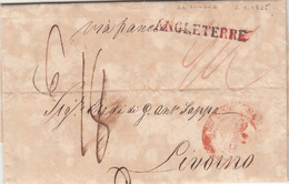 Londra Per Livorno, Via Di Francia. Lettera Con Contenuto 03 Gennaio 1825 - ...-1840 Precursori