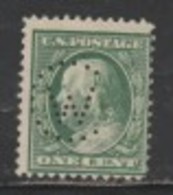 USA- SC# 331- Unused,-Perfin - SC Value $  7.50"  FRANKLIN ". - Zähnungen (Perfins)