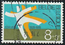 Belgique 1978 Yv. N°1914 - Action Estudiantine Catholique - Oblitéré - 1977-1985 Chiffre Sur Lion