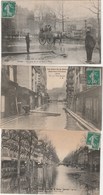 PARIS 75 CRUES DE LA SEINE  JANVIER 1910 LOT DE 10 CPA . - Inondations De 1910