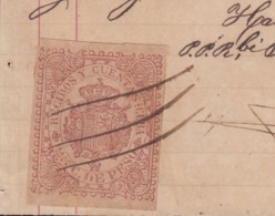 REC-129 CUBA SPAIN ESPAÑA (LG1637) RECIBOS REVENUE 1880. TREN FUNERARIO. MORTUORY INVOICE. - Postage Due