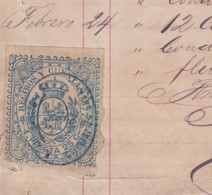 REC-131 CUBA SPAIN ESPAÑA (LG1639) RECIBOS REVENUE 1880. AGRICULTURE FLOR DE CUBA SUGAR MILLS INVOICE. - Segnatasse