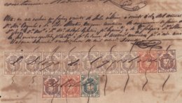 DER-115 CUBA SPAIN ESPAÑA (LG1621) DERECHO JUDICIAL REVENUE 1856. ORIGINAL & POSTAL FORGERY. - Strafport