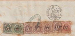 DER-116 CUBA SPAIN ESPAÑA (LG1622) DERECHO JUDICIAL REVENUE 1856. ORIGINAL & 100r POSTAL FORGERY. - Postage Due