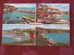 Great Britain 1968 Postcard " Brixham " (Torbay Slogan) To England - Machin Stamp 3d - Harbour Boats - Unclassified