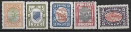 Ingrie 1920 N°8/11 + 13 Neufs * MLH Série Courante - Local Post Stamps