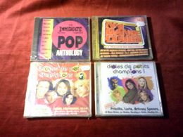 LOT DE 4 CD ALBUM DE COMPILATION // DROLES  DE PETITS CHAMPIONS 1 ET 2  + POP ANTHOLOGIE  + N° 1 DANCE CLUBS VOL 9 - Volledige Verzamelingen