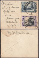 CONGO-BELGE COB 171+197 SUR LETTRE CARTE DE VISITE DE MATADI VERS BRUXELLES  (DD) DC-2336 - Brieven En Documenten