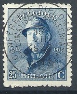 N°171, 25c Bleu Obl CONFERENCE DIPLOMATIQUE SPA - 1919-1920 Roi Casqué