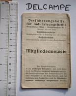 1930 WIEN OSTERREICH VIENNA AUSTRIA Mitgliedsausweis MEMBER CARD AUSWEIS EMPLOYEES DOCUMENT INSURANCE VERSICHERUNGSKARTE - Membership Cards