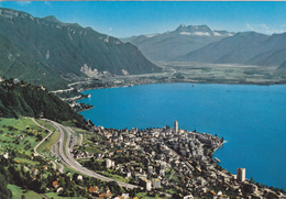 SUISSE,SWITZERLAND,SVIZZERA,SCHWEIZ,HELVETIA,SWISS ,VAUD,MONTREUX,BELLE VUE AERIENNE - Montreux