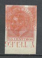 Q505C-SPAIN ESSAY PRUEBA ESPAÑA ALFONSO XII 1882 .210.DOBLE IMPRESION,SIN DENTAR TEST PROOF ESSAY PRUEBA.STAMP CLASSIC S - Ungebraucht