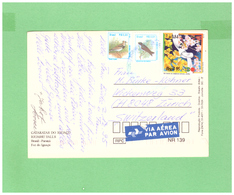 BRASIL 1995 AIR MAIL COUVERT WITH 3 STAMPS TO SWISS - Lettres & Documents