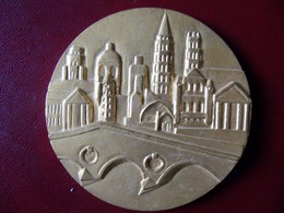 Ancienne Imposante Médaille De Table Bronze Ville De TOULOUSE. - Altri & Non Classificati