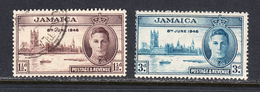Jamaica 1946 Peace, Mint Mounted/cancelled, Sc# ,SG 141-142 - Giamaica (...-1961)