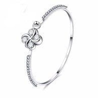 A60101 - Braccialetto Rigido Da Donna Placcato Argento 925 - Armbänder