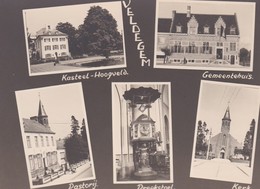 VELDEGEM-FOTOKAART-MEERZICHT-KASTEEL+GEMEENTEHUIS+KERK+PASTORIJ+PREEKSTOEL-NIET VERSTUURD-ZIE DE  2 SCANS-MOOI ! ! ! - Zedelgem