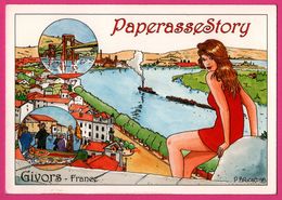 Delcampe - Givors - Bateau à Vapeur - Pin Up - Paperasse Story - Illustration P. BROCARD - Givors