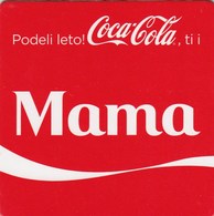 Unused Coaster Coca-Cola Coca Cola Family "mum - Mother"   Serbia - Coasters