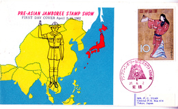 JAPAN 1961 PHILATELIC WEEK  On JAMBOREE STAMP SHOW  FDC - Storia Postale