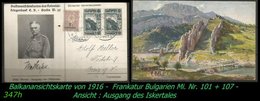 TURKEY ,EARLY OTTOMAN SPECIALIZED FOR SPECIALIST, SEE...Colorierte Postkarte Von 1916 - Briefe U. Dokumente
