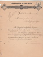 Suisse Facture Lettre 4/5/1897 Charles FISCHER Transports Internationaux GENEVE - Svizzera