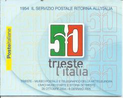 ITALIA REPUBBLICA ITALY REPUBLIC 2004 TRIESTE ALL'ITALIA LIBRETTO CON 4 ESEMPLARI IN FOGLIETTO MNH - Booklets