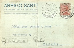 2960 " ARRIGO SARTI-RAPPRESENTANZE CON DEPOSITO-RAVENNA " CART. ORIG. SPED. - Marchands