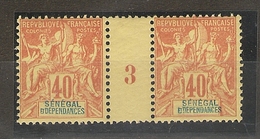 Sénégal _  (1893) 40c Millésimes N°17 (neuf ) - Autres & Non Classés