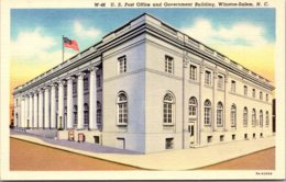 North Carolina Winston Salem Post Office And Government Building Curteich - Winston Salem
