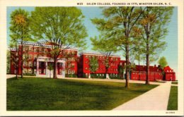 North Carolina Winston Salem View Of Salem College 1952 Curteich - Winston Salem