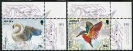 JERSEY - EUROPA 2019 - NATIONAL BIRDS & SYMBOLISH.- "AVES - BIRDS - VÖGEL - OISEAUX"-  SERIE De 2 V. Logo EUROPA -CH - 2019