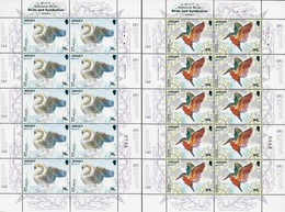 JERSEY - EUROPA 2019 - NATIONAL BIRDS & SYMBOLISH.- "AVES - BIRDS - VÖGEL - OISEAUX"- TWO SHEET Of 10 With Logo EUROPA - 2019