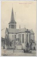 63 MANZAT . L'église Et La Fontaine Animée , édit : A B Et Cie Nancy ,  Années 10 , état Extra - Manzat