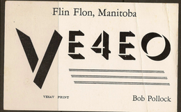 CANADA 1958 QSL Ham Radio Card VE4EO U ZZ2131 - Otros & Sin Clasificación