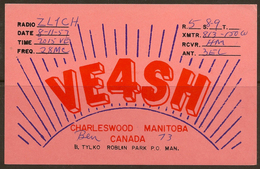 CANADA 1957 QSL Ham Radio Card VE4SH U ZZ2141 - Altri & Non Classificati